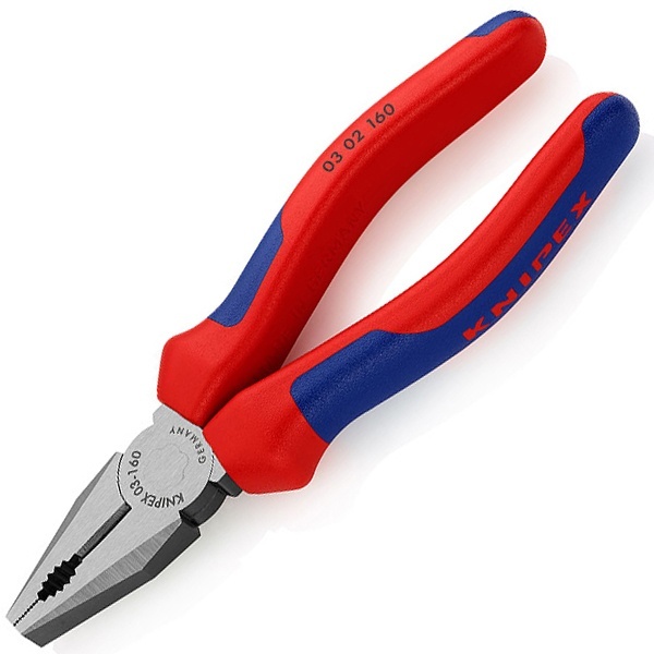 Пассатижи комбинированные Knipex 160мм фосфатированные с двухкомпонентными рукоятками