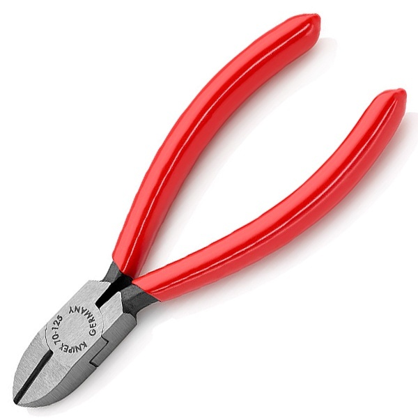 Кусачки боковые Knipex 125мм фосфатированные с однокомпонентными рукоятками