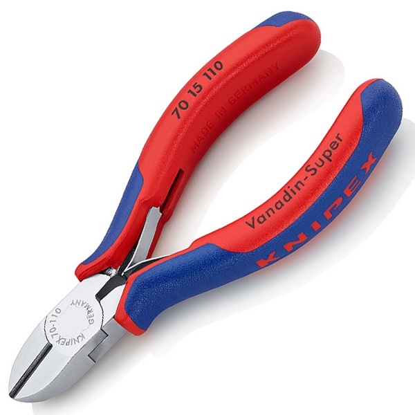 Кусачки боковые Knipex 110мм хромированные с двухкомпонентными рукоятками
