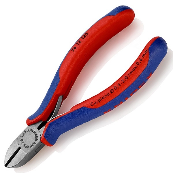 Кусачки боковые Knipex 125мм фосфатированные с двухкомпонентными рукоятками