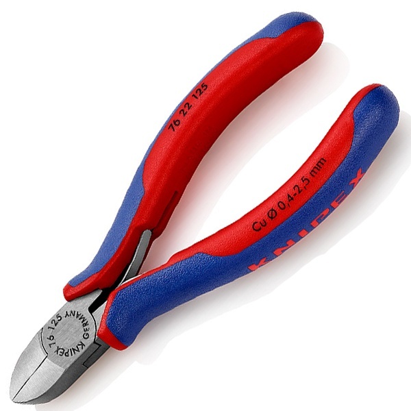 Кусачки боковые Knipex 125мм фосфатированные с двухкомпонентными рукоятками