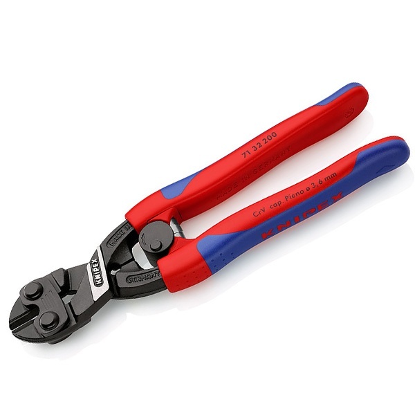 Болторез Knipex CoBolt фосфатированные, черного цвета 200 мм, пружина, с выемкой