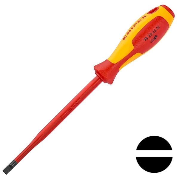 Отвертка Knipex диэлектрическая шлиц 4,0х0,8мм 100мм тонкий стержень VDE 1000V