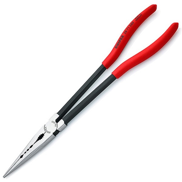 Длинногубцы Knipex монтажные 280мм фосфатированные с однокомпонентными рукоятками