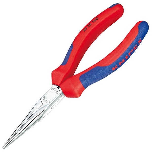 Длинногубцы Knipex телефониста 160мм хромированные с двухкомпонентными рукоятками