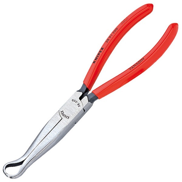 Длинногубцы Knipex механика 200мм изогнутые фосфатированные с однокомпонентными рукоятками