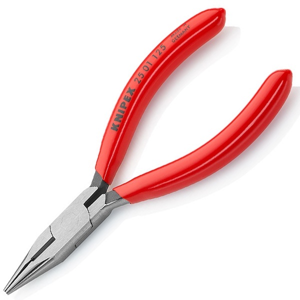 Длинногубцы Knipex прямые с режущими кромками 125мм фосфатированные с однокомпонентными рукоятками