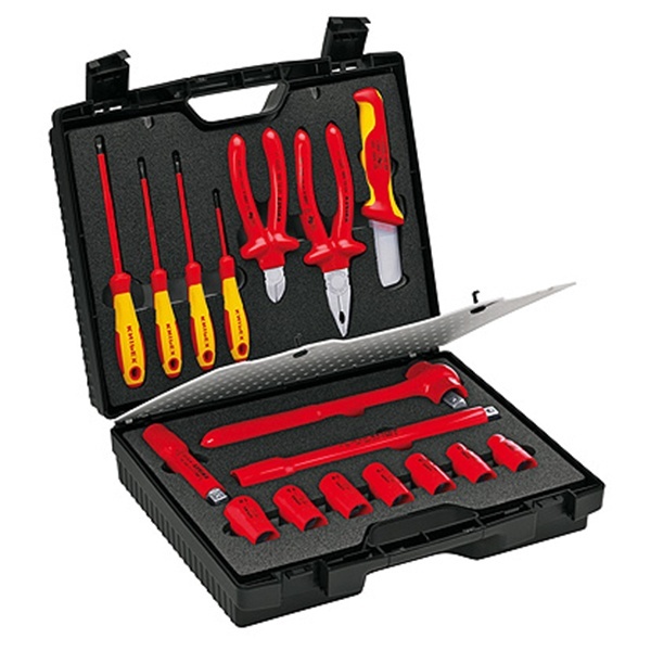 Чемодан с диэлектрическим инструментом Knipex VDE 1000V 17 предметов