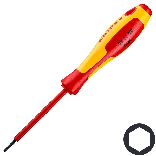 Отвертка диэлектрическая Knipex шестигранник 2,0мм 75мм VDE 1000V