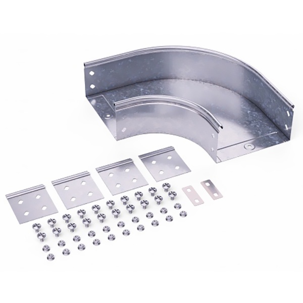 Угол DKC CPO 90 горизонтальный 90° 400х50 в комплекте с крепежными элементами и пластинами