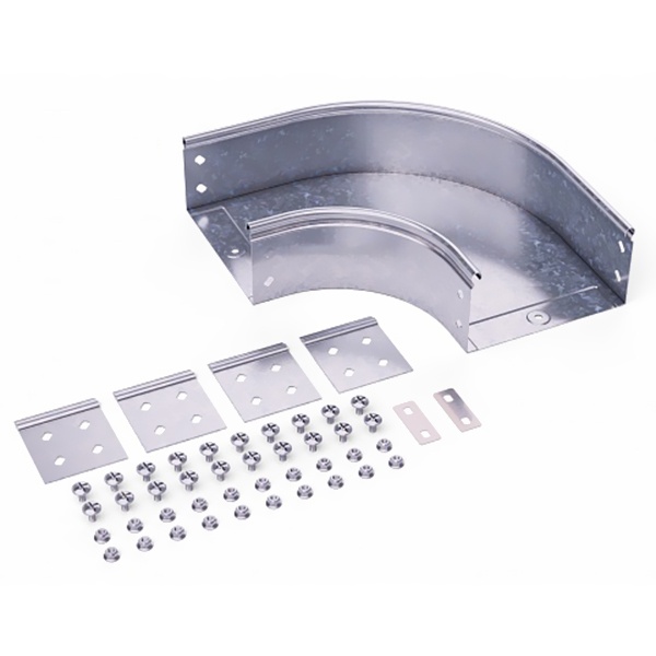 Угол DKC CPO 90 горизонтальный 90° 500х50 в комплекте с крепежными элементами и пластинами