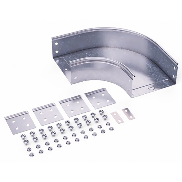 Угол DKC CPO 90 горизонтальный 90° 100х80 в комплекте с крепежными элементами и пластинами