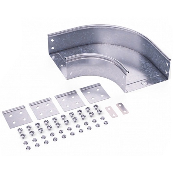 Угол DKC CPO 90 горизонтальный 90° 300х80 в комплекте с крепежными элементами и пластинами