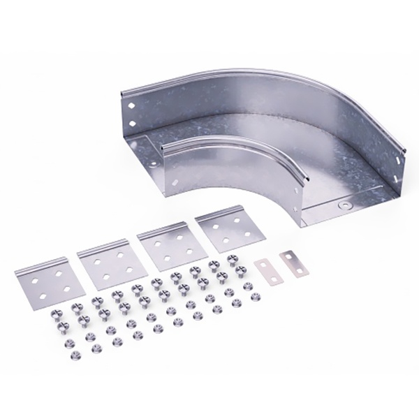 Угол DKC CPO 90 горизонтальный 90° 500х80 в комплекте с крепежными элементами и пластинами