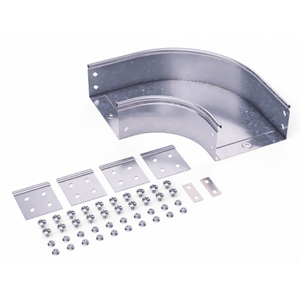 Угол DKC CPO 90 горизонтальный 90° 300х100 в комплекте с крепежными элементами и пластинами