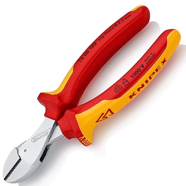 Кусачки диэлектрические Knipex особой мощности 160мм двухкомпонентные ручки VDE 1000V