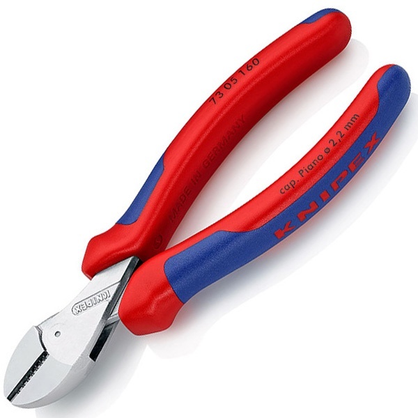 Кусачки боковые Knipex 160мм особой мощности хромированные с друхкомпонентными рукоятками