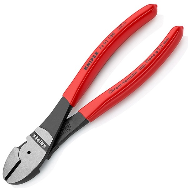 Кусачки боковые Knipex 180мм особой мощности фосфатированные с однокомпонентными рукоятками