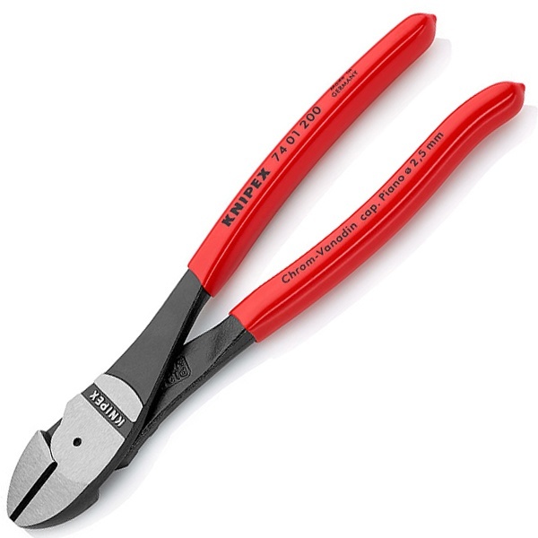Кусачки боковые Knipex 200мм особой мощности фосфатированные с однокомпонентными рукоятками