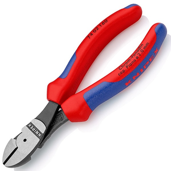 Кусачки боковые Knipex 160мм особой мощности фосфатированные с друхкомпонентными рукоятками