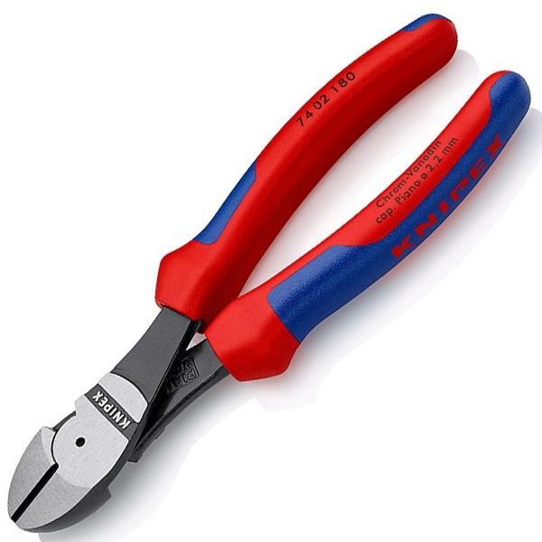 Кусачки боковые Knipex 180мм особой мощности фосфатированные с друхкомпонентными рукоятками