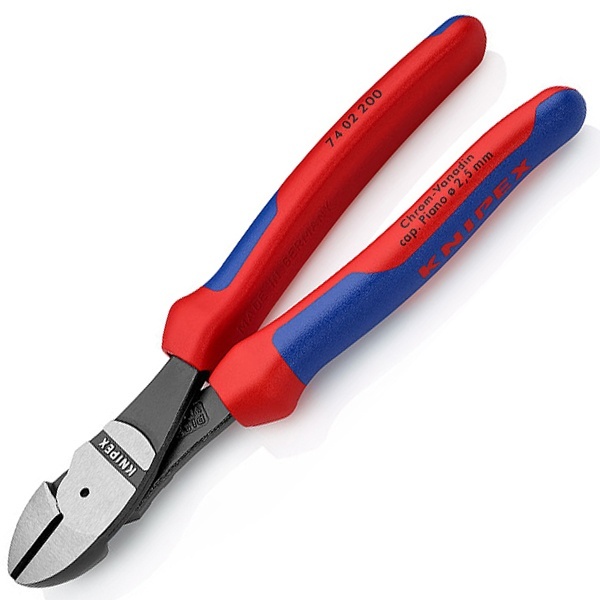 Кусачки боковые Knipex 200мм особой мощности фосфатированные с друхкомпонентными рукоятками
