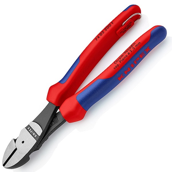 Кусачки боковые Knipex 200мм особой мощности фосфатированные друхкомпонентные рукоятки с кольцом