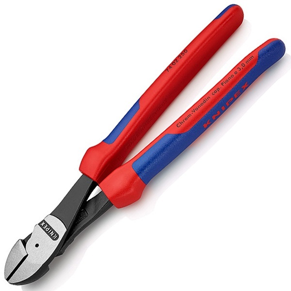 Кусачки боковые Knipex 250мм особой мощности фосфатированные с друхкомпонентными рукоятками