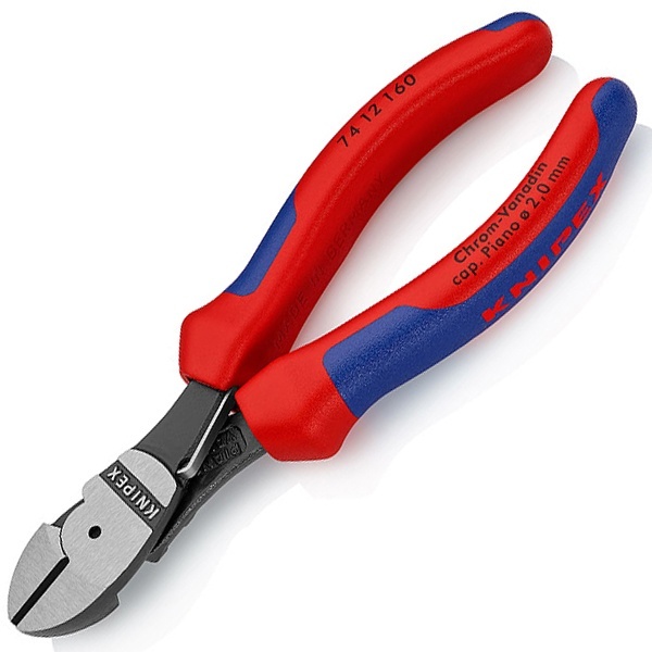 Кусачки боковые Knipex 160мм особой мощности фосфатированные с друхкомпонентными рукоятками