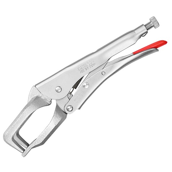 Клещи зажимные сварочные Knipex зажим до 65мм для плоских заготовок L-280мм