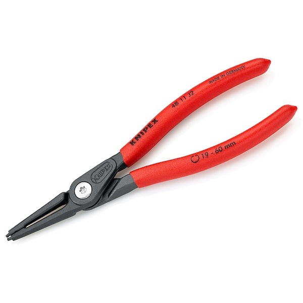 Прецизионные щипцы Knipex для стопорных колец фосфатированные, серого цвета 180 мм