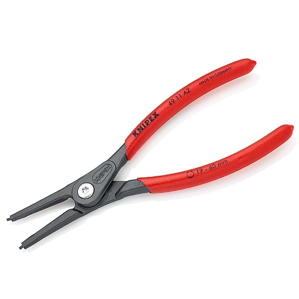 Прецизионные щипцы Knipex для стопорных колец фосфатированные, серого цвета 180 мм