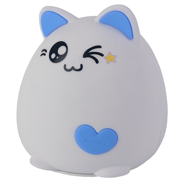 Светильник ночник ЭРА Мягкий NLED-413-1W-BU белый с синим