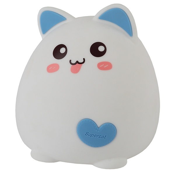 Светильник ночник ЭРА Мягкий NLED-414-2W-BU белый с синим