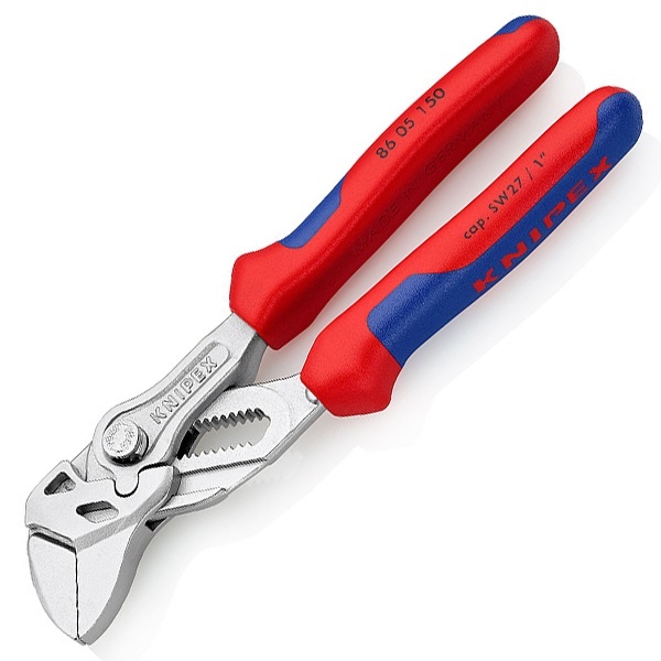 Клещи переставные-гаечный ключ Knipex 1 дюйм 27мм хромированные 2-к ручки L-150мм