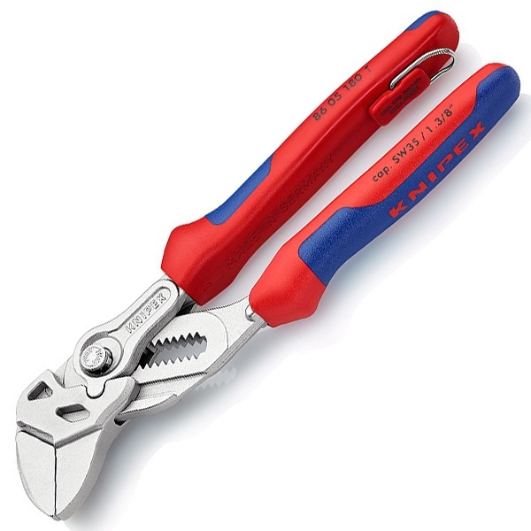 Клещи переставные-гаечный ключ Knipex 1 1/2 дюйма 40мм хром 2-к ручки с петлей страховки L-180мм