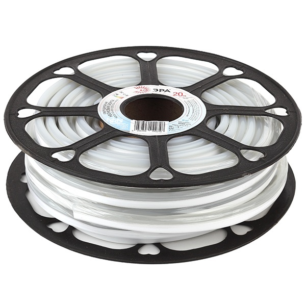 Светодиодная неоновая LED лента ЭРА N2835-120-IP67-220V-20m-6500 холодный белый длина 20м 042348