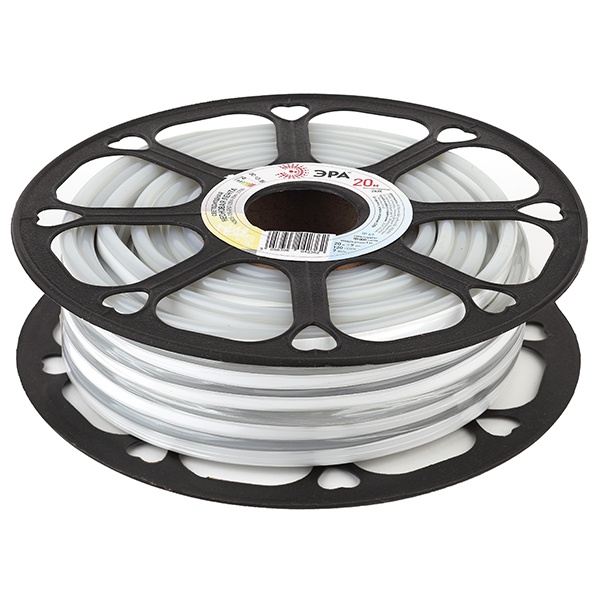 Светодиодная неоновая LED лента ЭРА N2835-120-IP67-220V-20m-2700 теплый белый длина 20м 042362