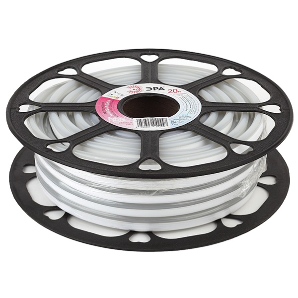 Светодиодная неоновая LED лента ЭРА N2835-120-IP67-220V-20m-P розовый длина 20м 042447