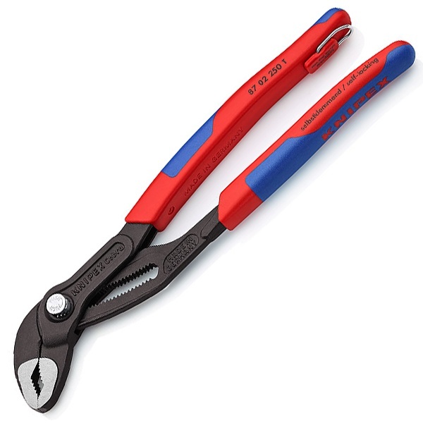 Клещи переставные Knipex Cobra 2 дюйма 50мм фосфатированные 2-к ручки с петлей страховки L-250мм