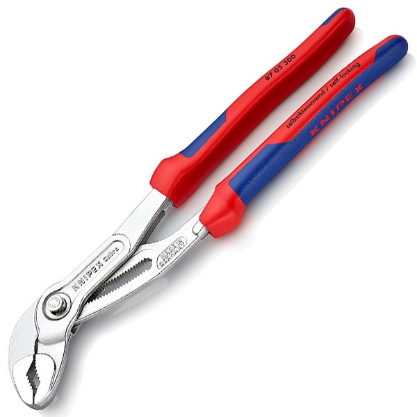 Клещи переставные Knipex Cobra 2 3/4 дюйма 70мм хромированные 2-к ручки L-300мм