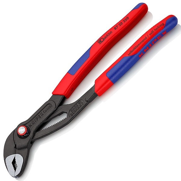 Клещи переставные Knipex Cobra QuickSet 2 дюйма 50мм фосфатированные 2-к ручки L-250мм