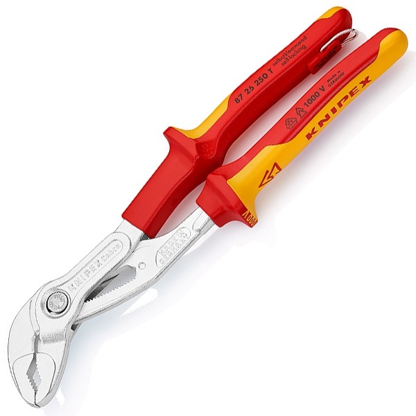 Клещи переставные Knipex Cobra VDE 1000V 2 дюйма 50мм хром 2-к ручки с петлей страховки L-250мм