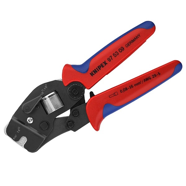 Торцевые пресс-клещи Knipex для опрессовки наконечников НШвИ 0,08 - 10 + 16,0mm квадрат