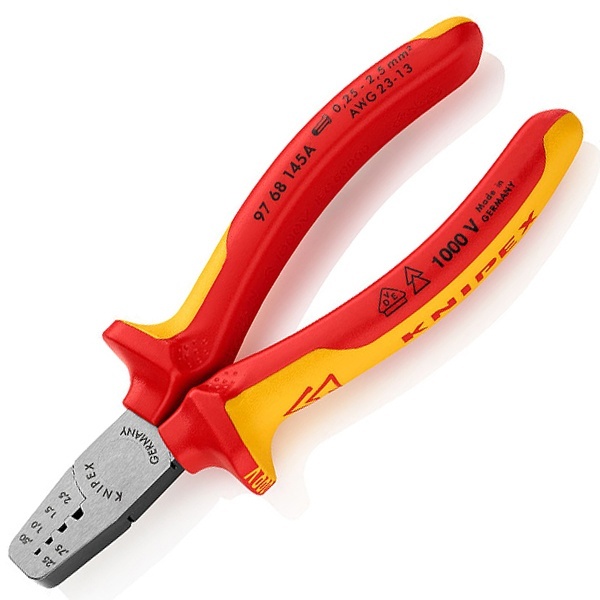 Инструмент Knipex для обжима контактных гильз 145 мм