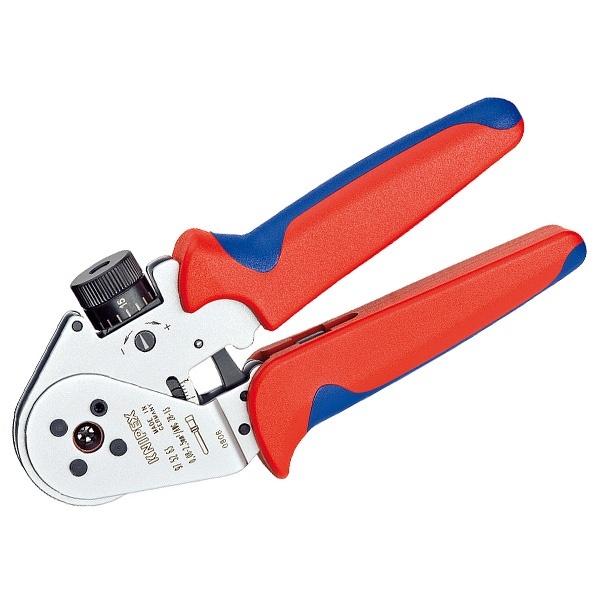 Инструмент Knipex для тетрагональной опрессовки точеных контактов хромированные 180 мм