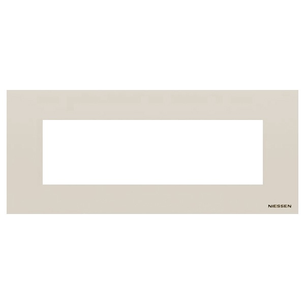 Рамка итальянского стандарта на 7 модуля, серия Zenit, цвет альпийский белый (N2777 BL)