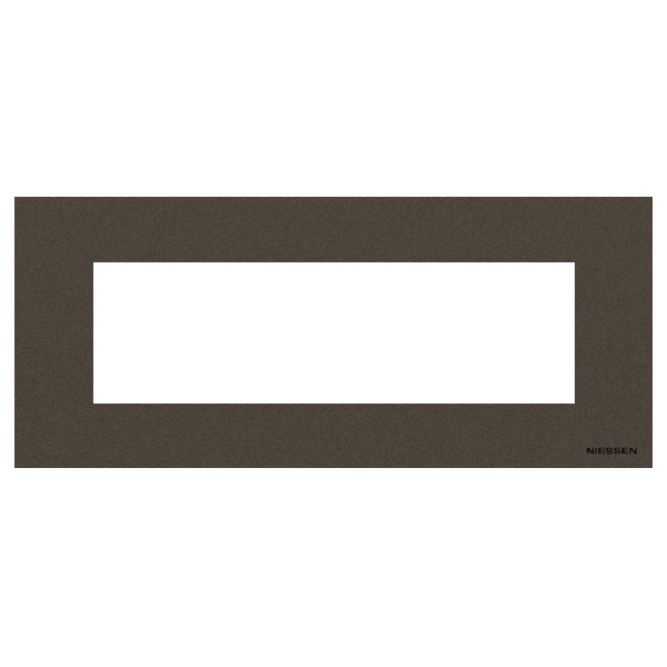 Рамка итальянского стандарта на 7 модуля, серия Zenit, цвет антрацит (N2777 AN)