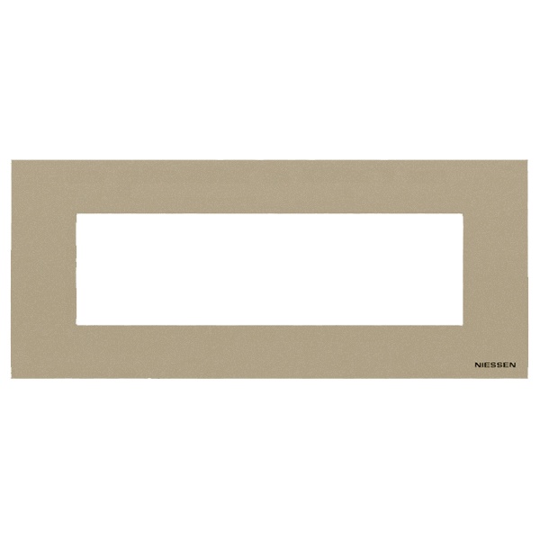 Рамка итальянского стандарта на 7 модуля, серия Zenit, цвет шампань (N2777 CV)