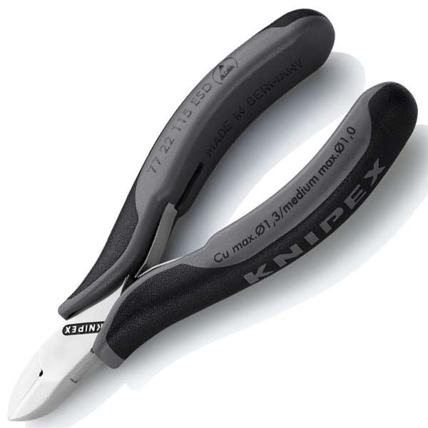 Кусачки боковые ESD Knipex для электроники антистатические 115 мм